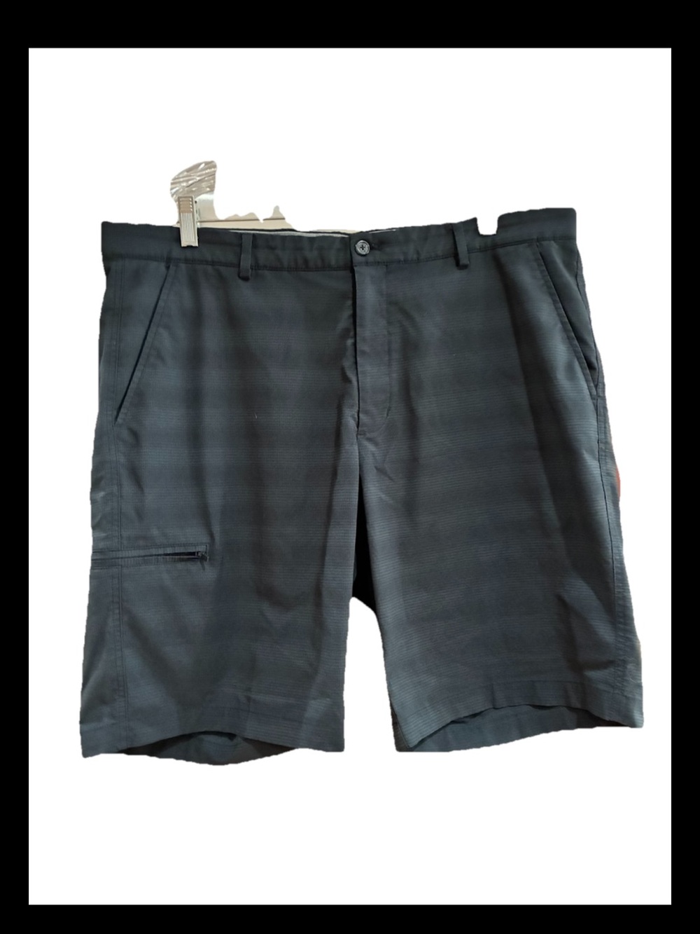 Greg Norman Men’s Navy Patterned Performance Stretch  Golf Shorts, Size 38